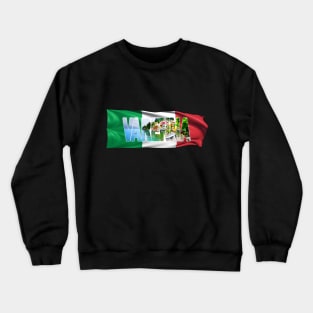 VARENNA - Lake Como, Italy with Flag Crewneck Sweatshirt